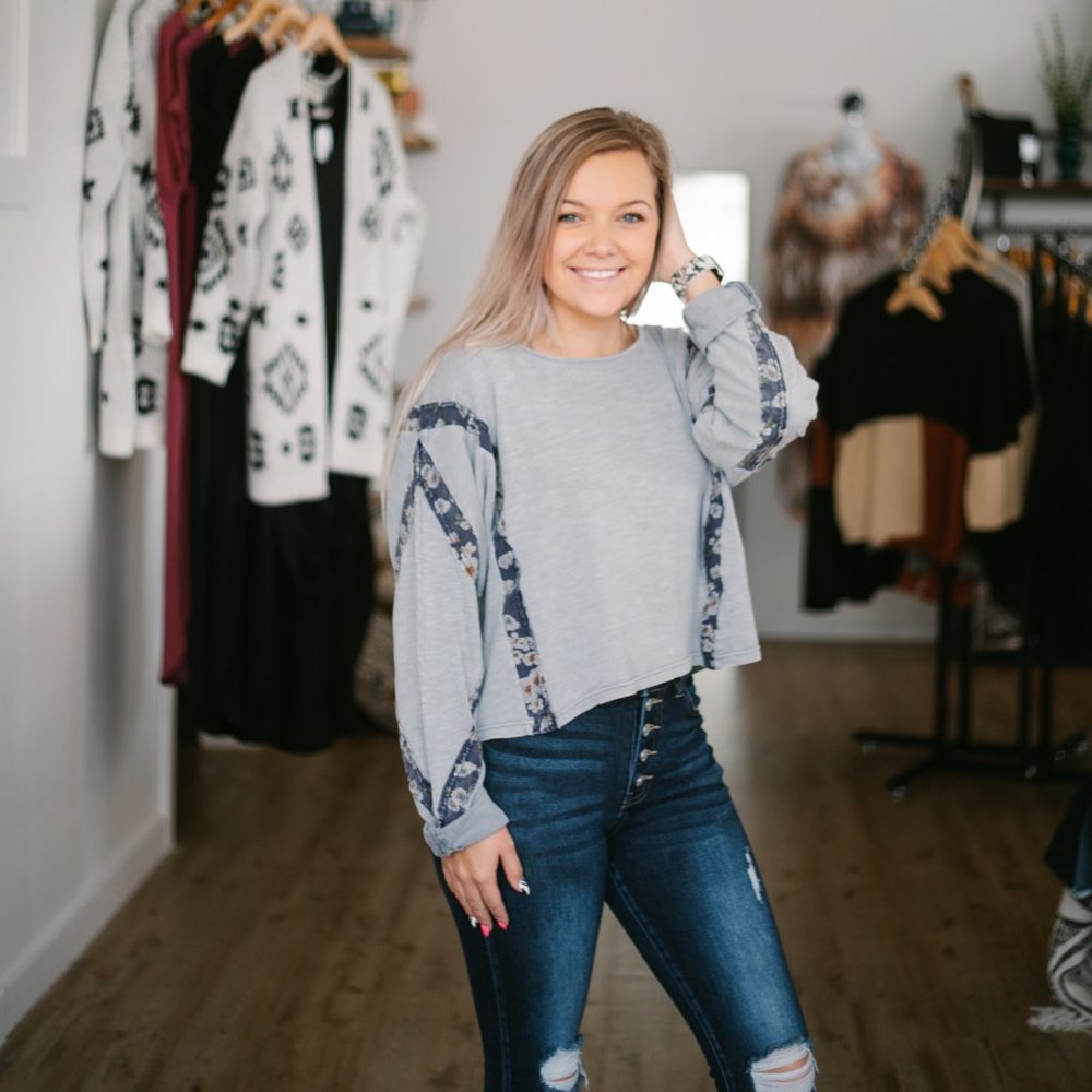 Long sleeve crop top
